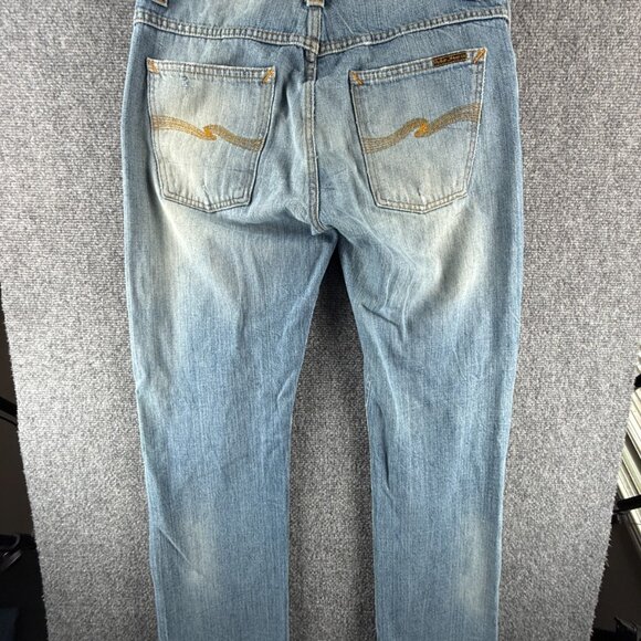 Nudie Jeans Men Denim Jeans 33x34 Average Joe Green Wave Adult Men ACTL 32X33 - Picture 14 of 16